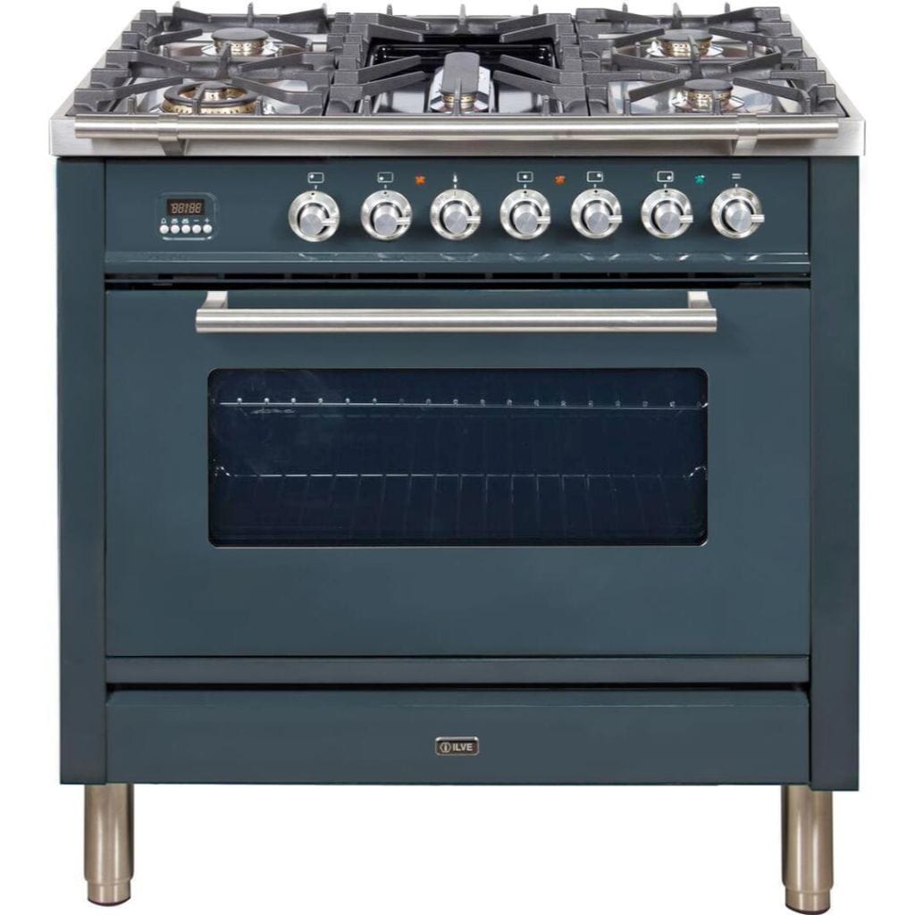 ILVE 36” 5-Burners Professional Plus Series Freestanding Gas Range with Trim