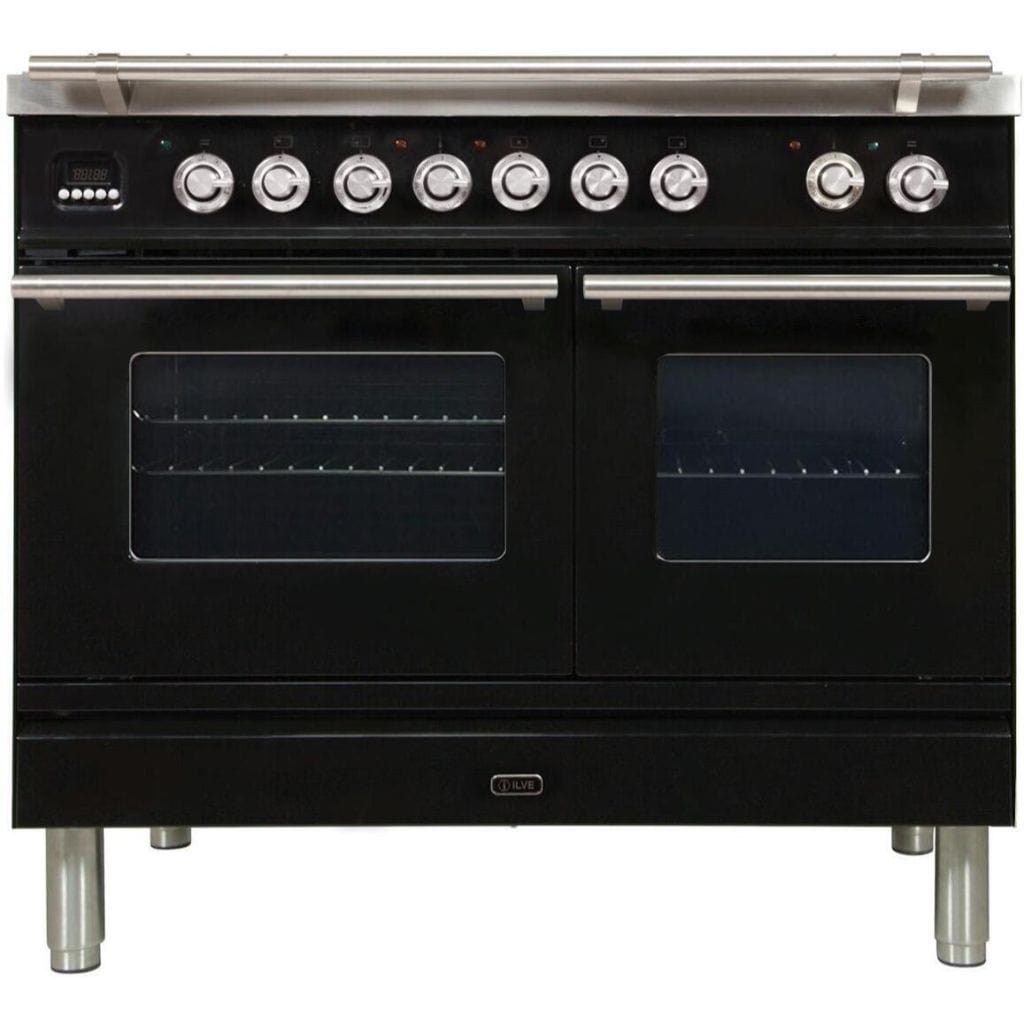 ILVE 40” 6-Burners Professional Plus Series Freestanding Dual Fuel Range with Trim
