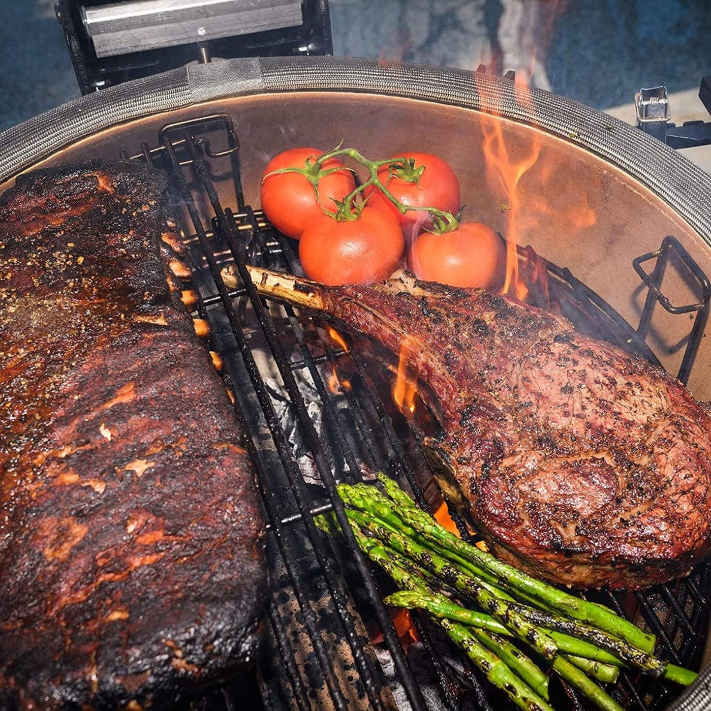 Kamado Joe 18" Red Classic Joe II Stand-Alone Ceramic Kamado Charcoal Grill