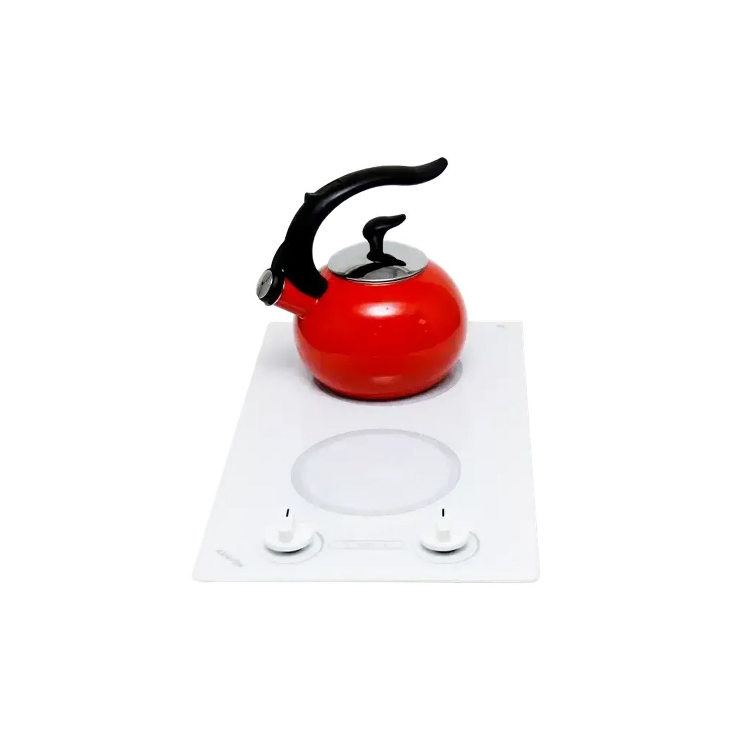 Kenyon Alpine 24" 2-Burner White 240V Small Electric Cooktop With Knob Control