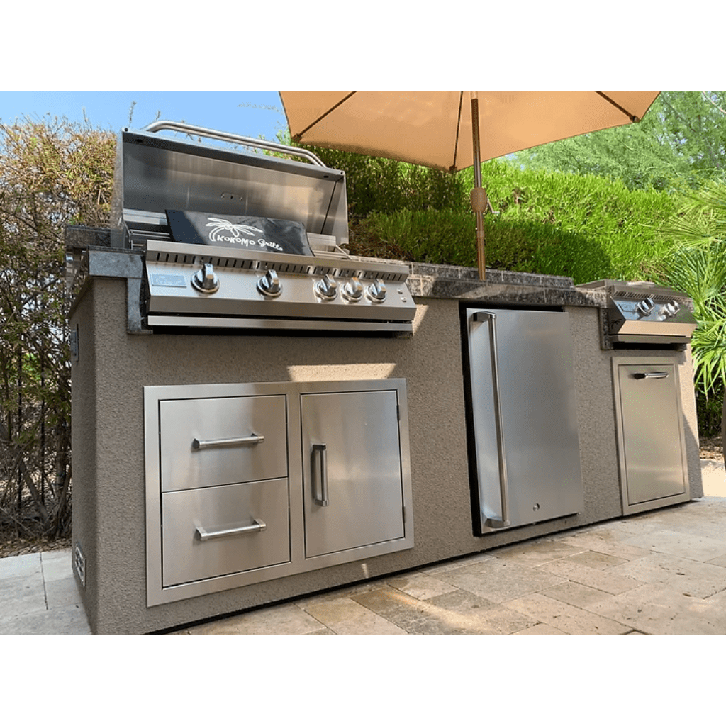 Kokomo Grills 9' Long Modular Natural Gas BBQ Island Outdoor Kitchen