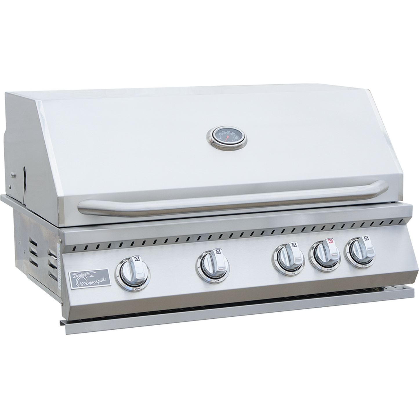 Kokomo Grills Aruba 6' Natural Gas BBQ Island With Built-in BBQ Grill Side Burner and Refrigerator