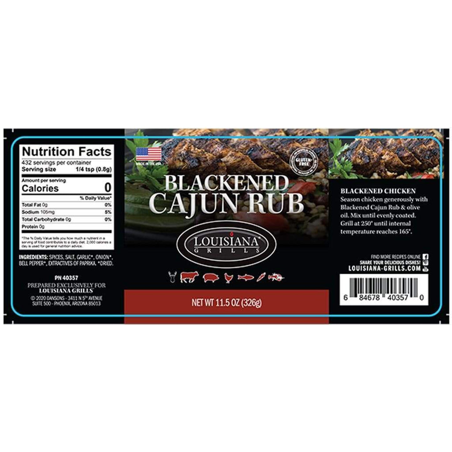 Louisiana Grills 11.5 Oz Blackened Cajun Rub