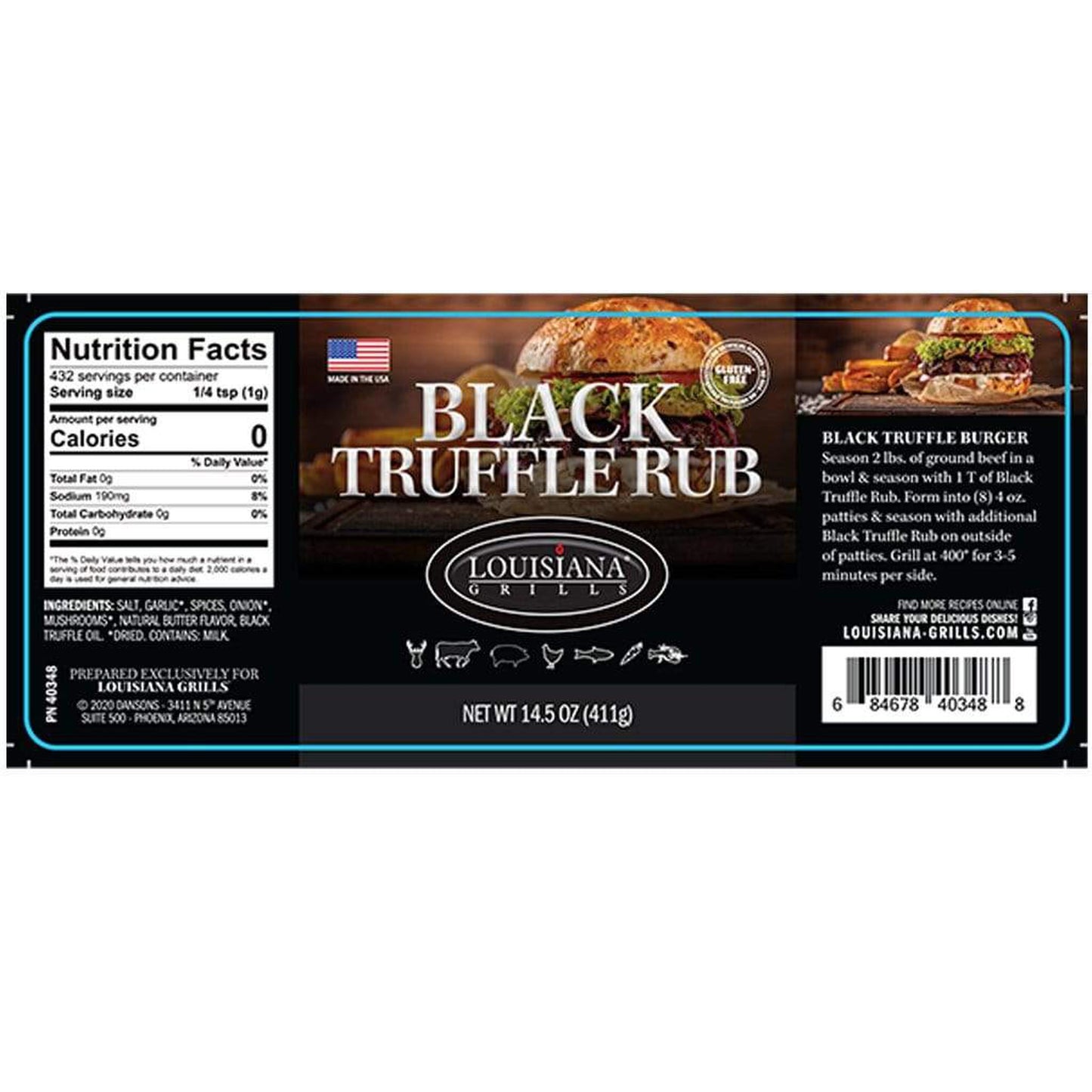 Louisiana Grills 14.5 Oz Black Truffle Rub