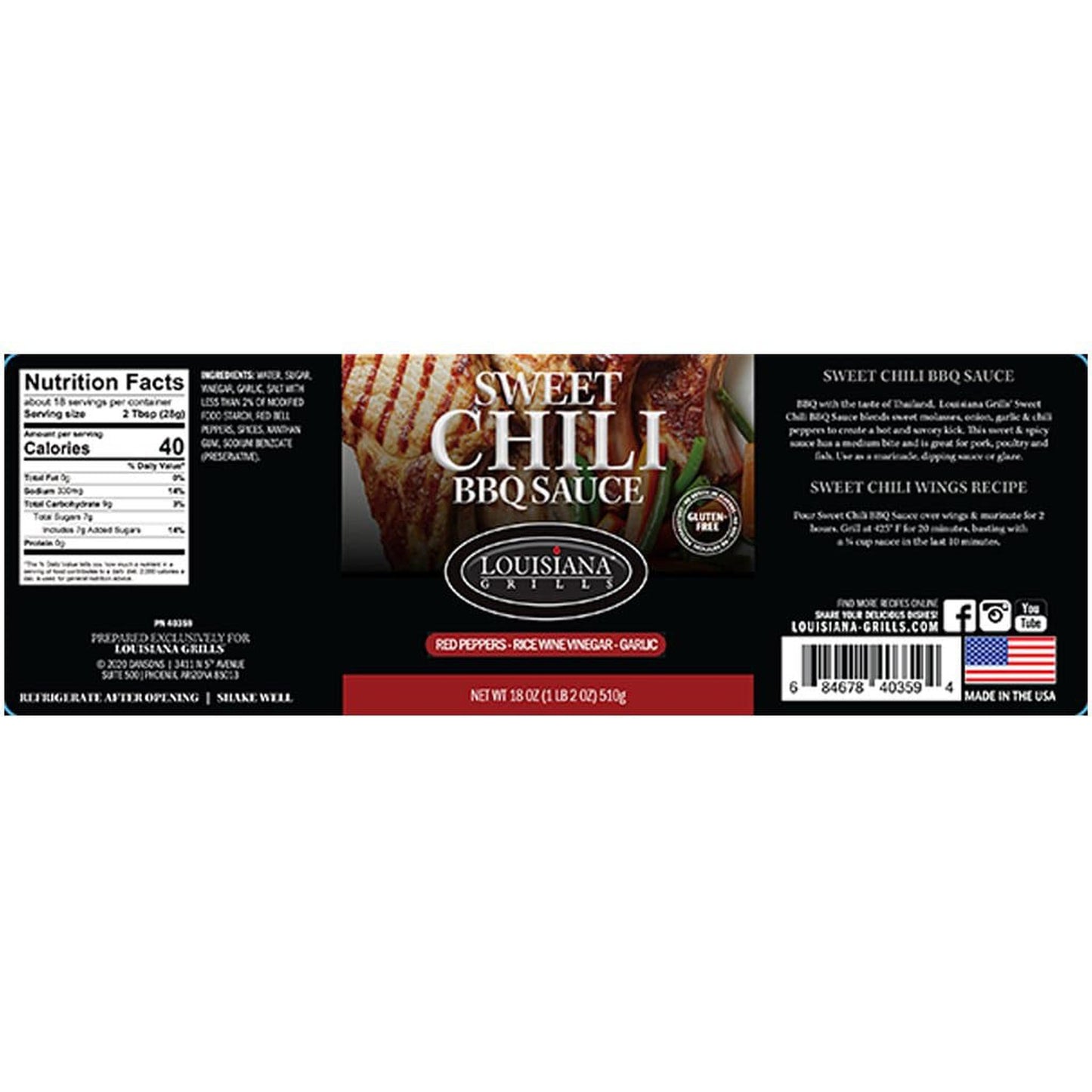 Louisiana Grills 18 Oz Sweet Chili BBQ Sauce