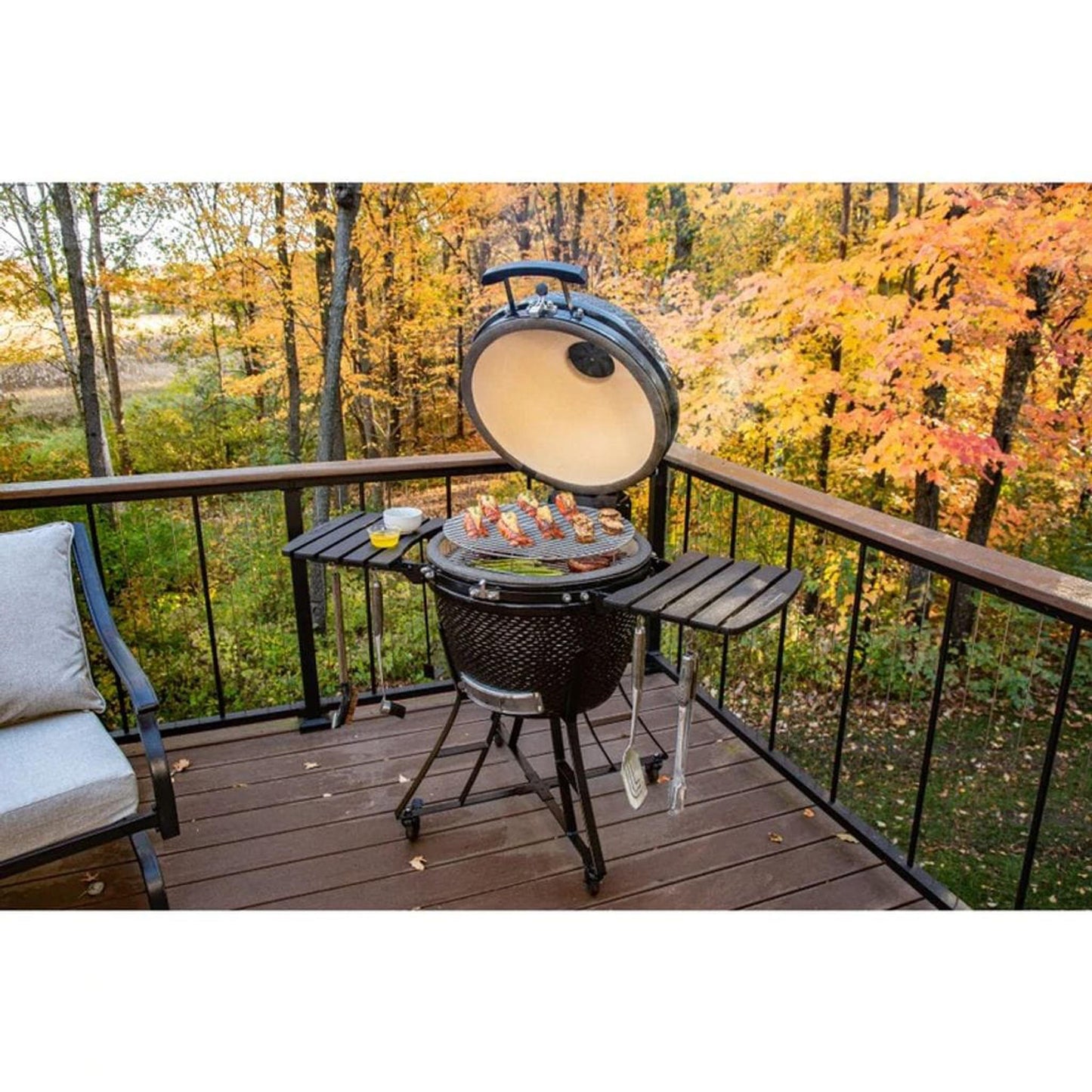 Louisiana Grills 22" K22BLK Ceramic Series Kamado Charcoal Grill