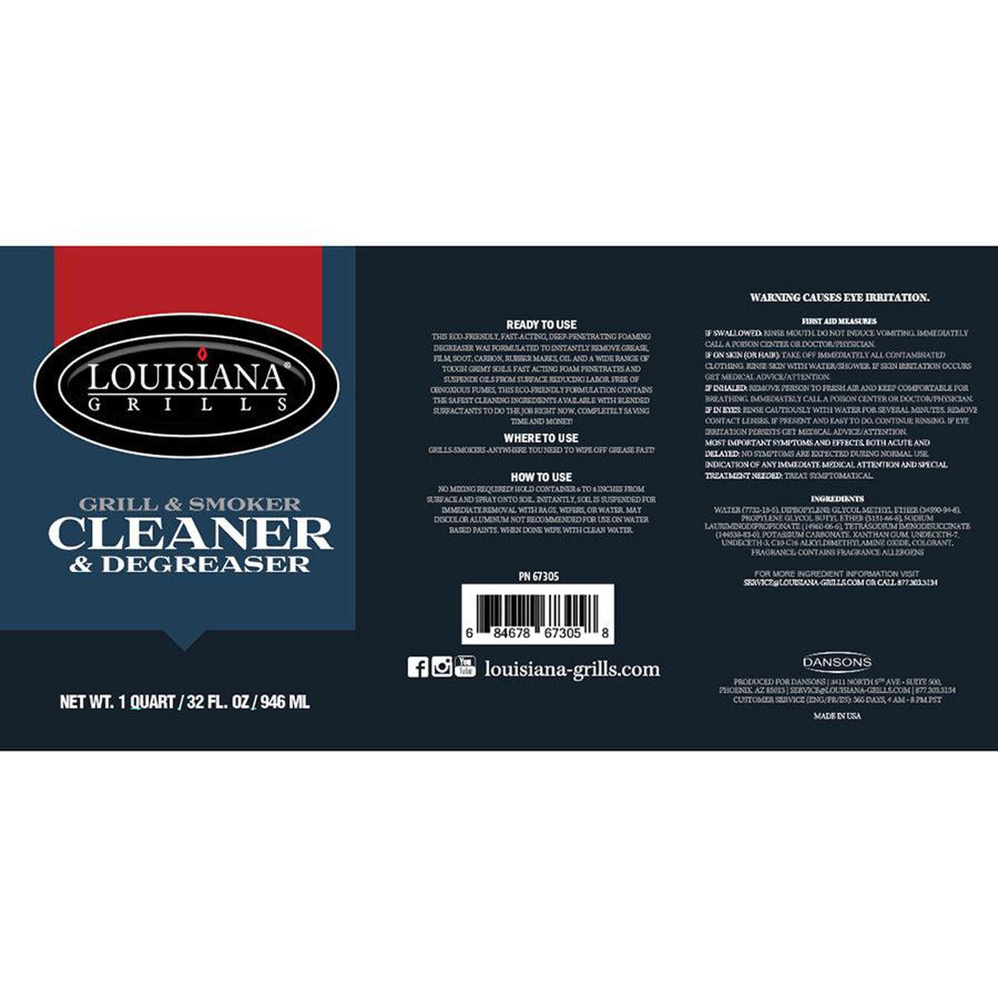 Louisiana Grills 67305 Grill and Smoker Cleaner and Degreaser