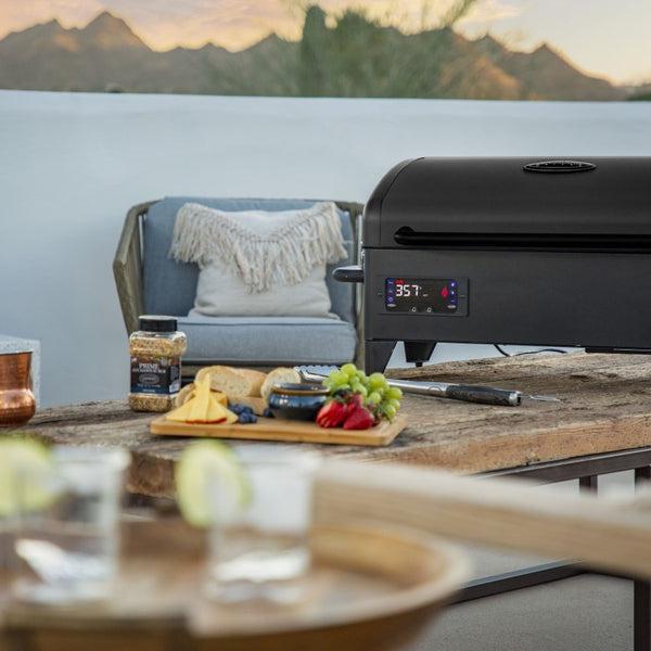 Louisiana Grills Black Label Series 300 Portable Table Top Wood Pellet Grill With WiFi and Bluetooth Capability