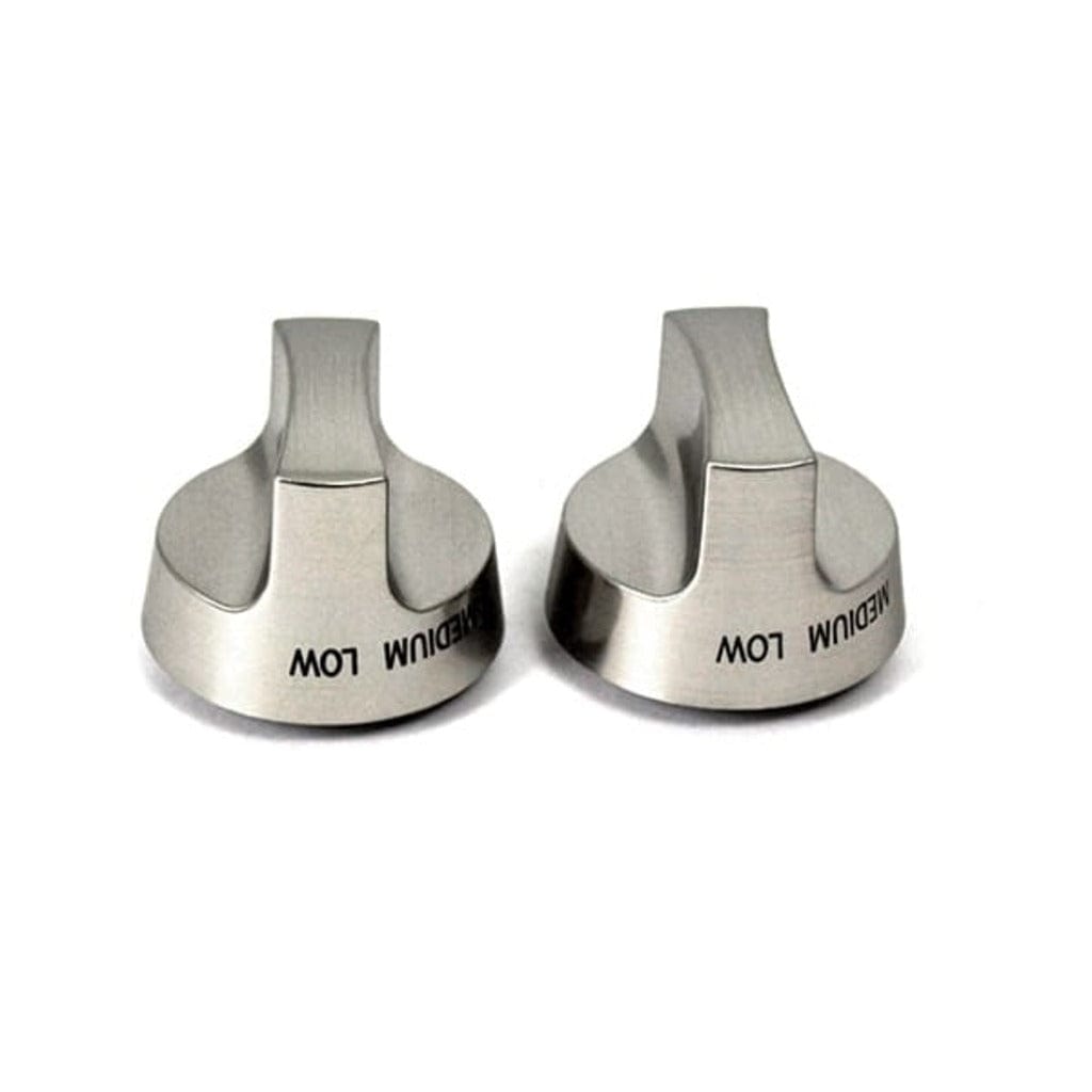 MHP GGK10S-SET 2pcs Silver Valve Knob for JNR, WNK and TJK Grills