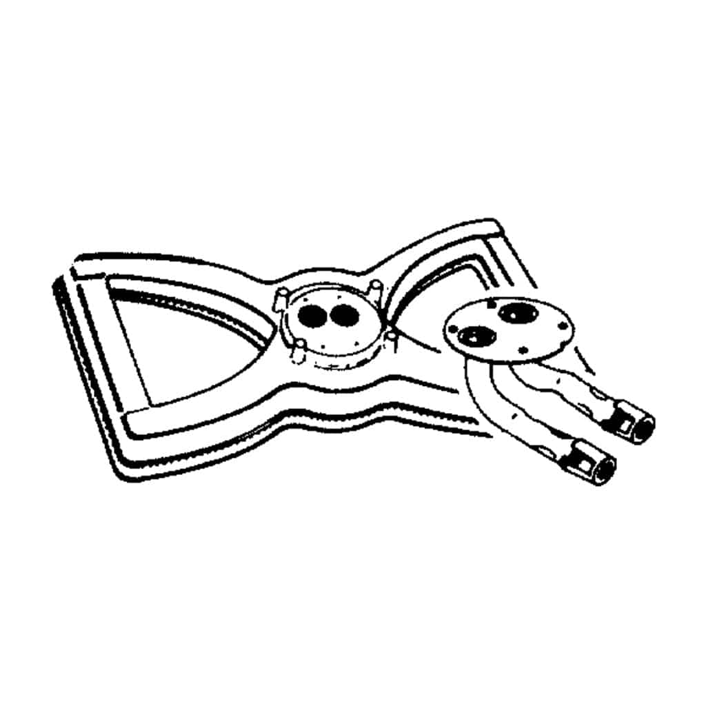 MHP WDLB8 Large Dual Bowtie Burner with DV8 Venturi