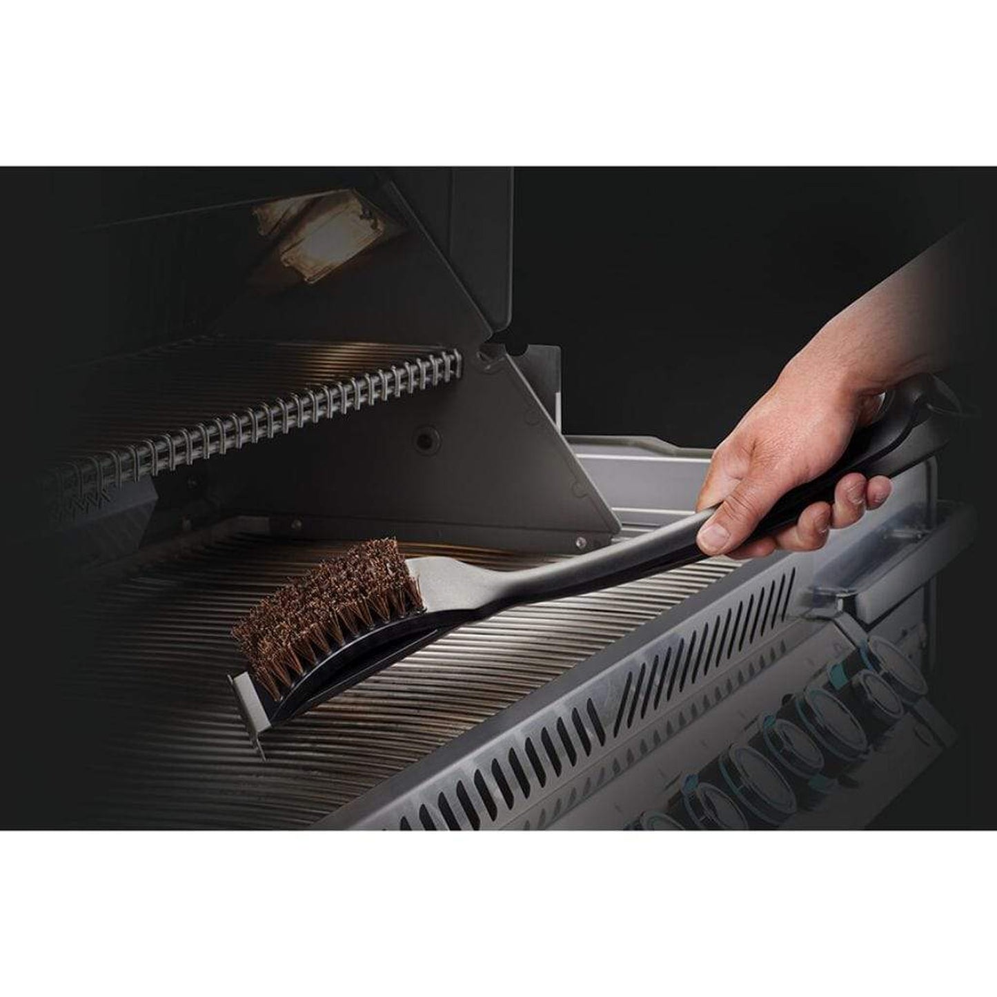 Napoleon 62053 Natural Fiber Grill Brush With Grid Scraper