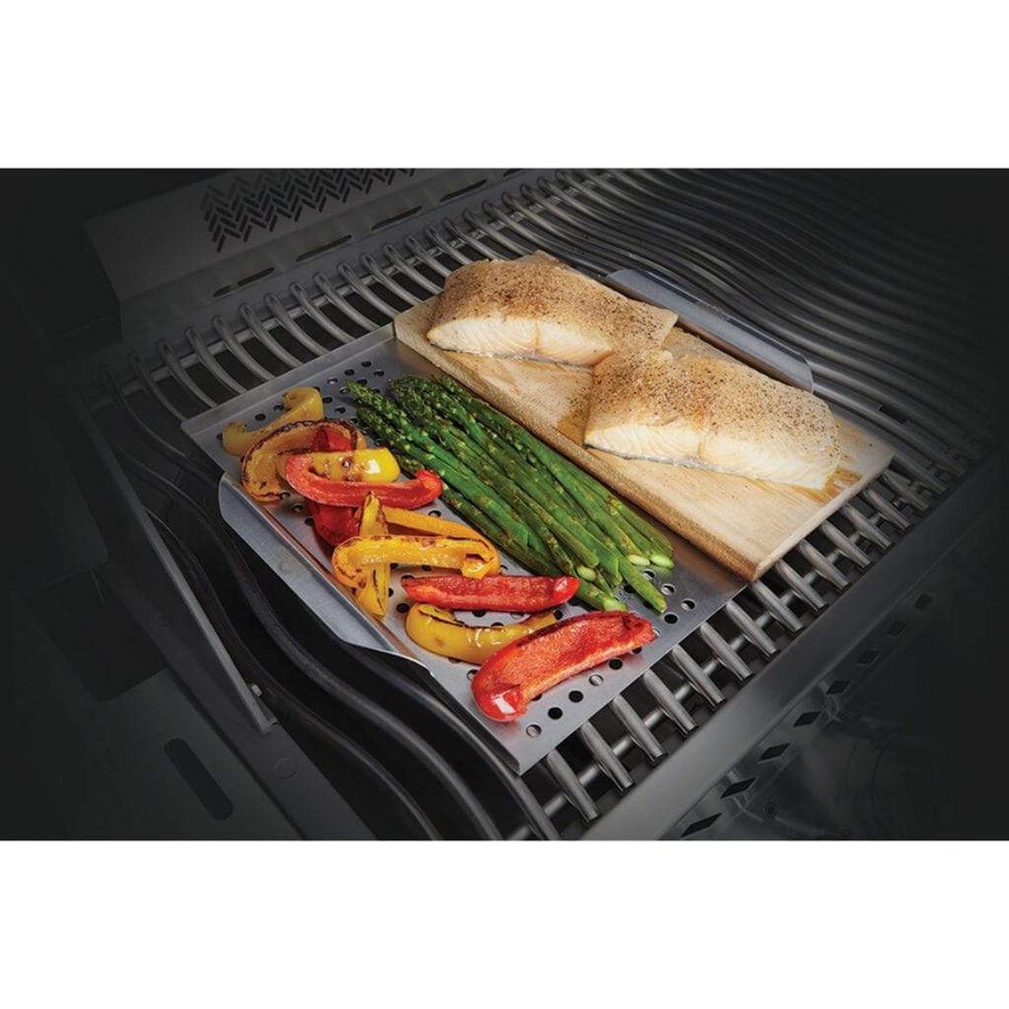 Napoleon 70026 Stainless Steel Multi-functional Topper with Cedar Plank