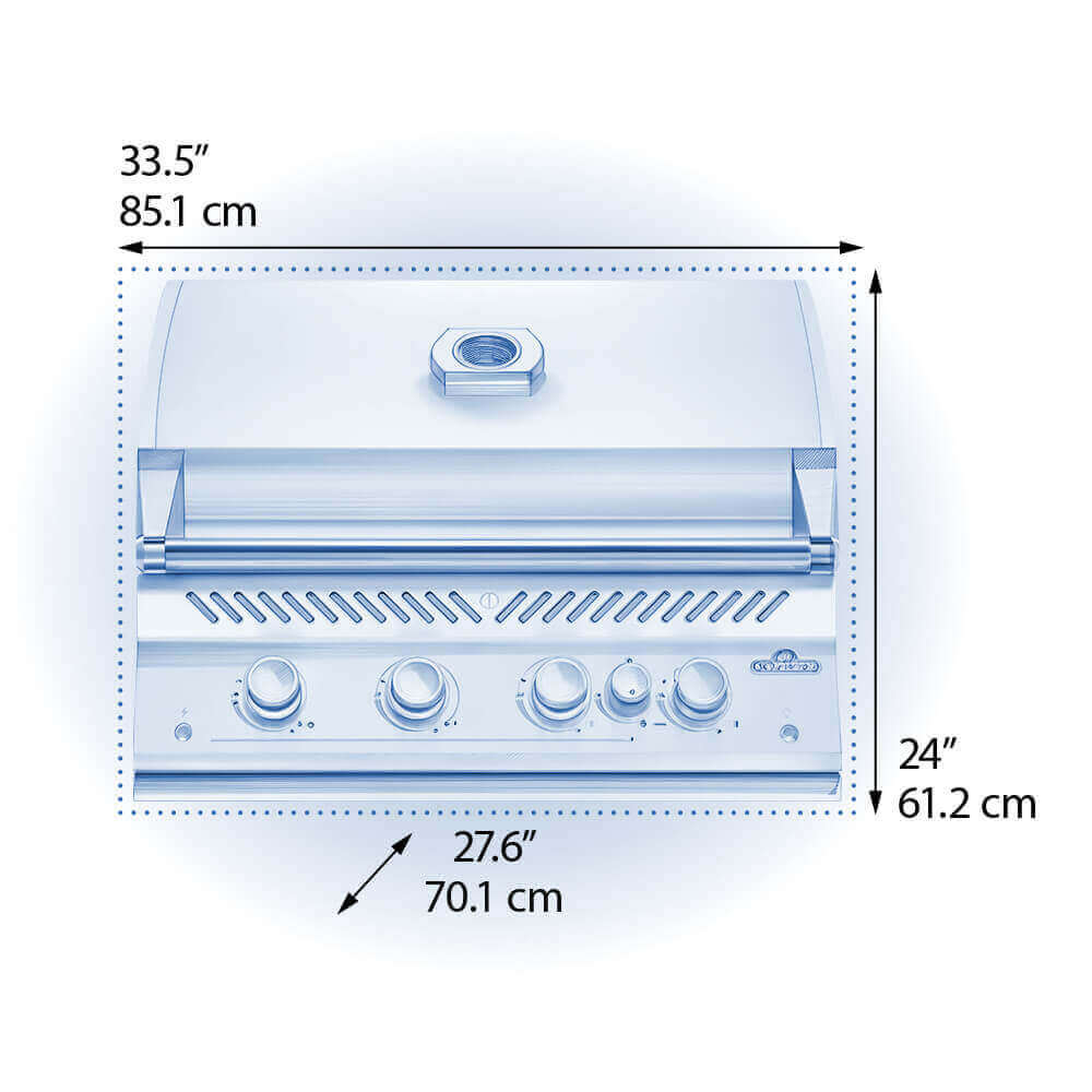 Napoleon Built-in 700 Series 32" Matte Black 5-Burner Natural Gas Grill With Infrared Rear Burner