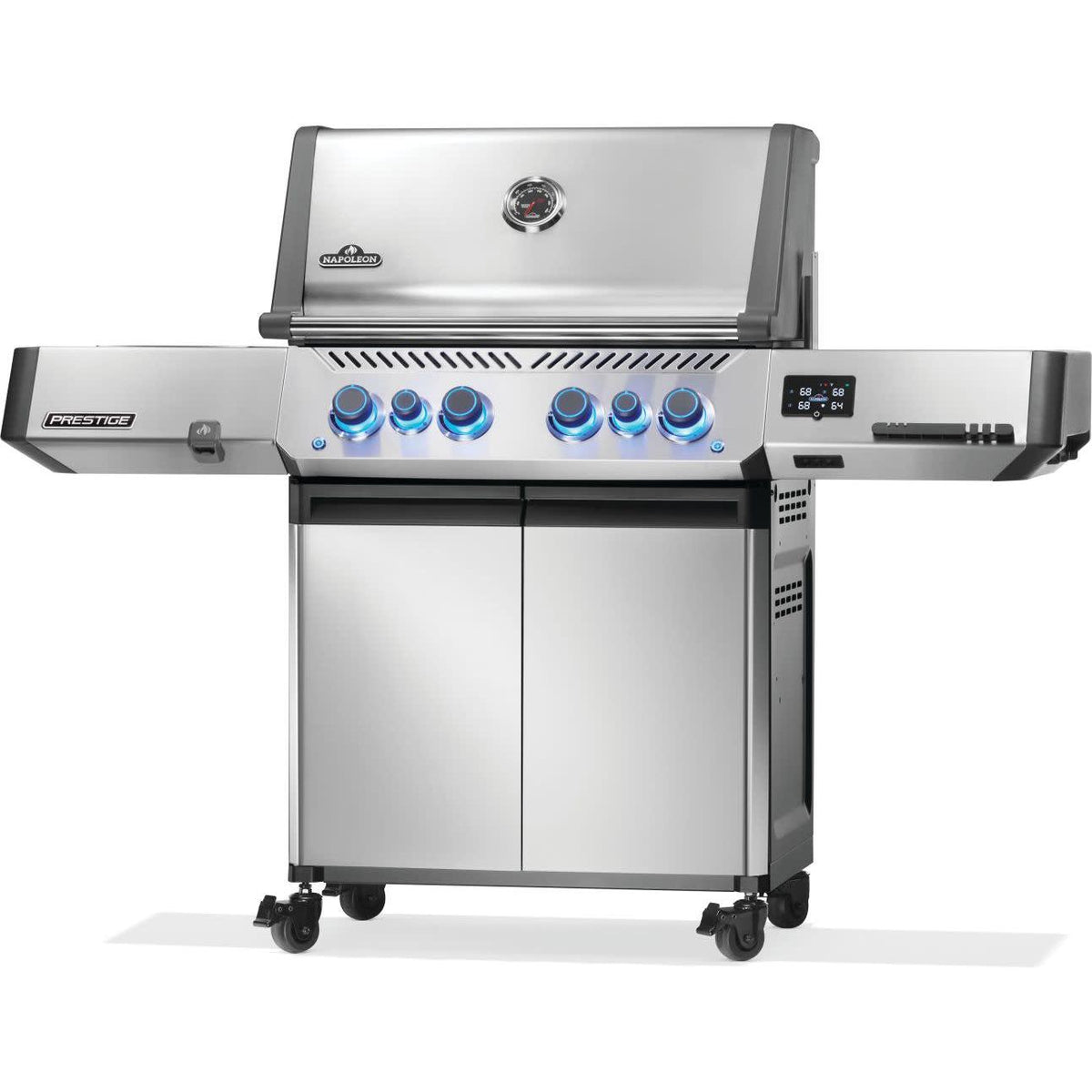 Napoleon Prestige 500 Connected RSIB 66" Freestanding Propane Gas Grill With Infrared Side and Rear Burner