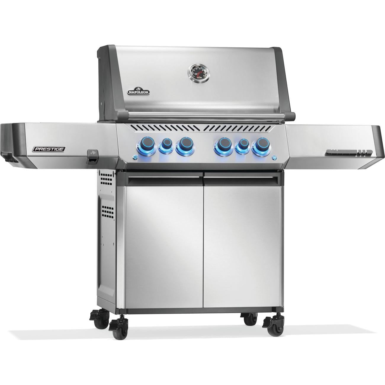 Napoleon Prestige 500 RSIB 66" Freestanding Natural Gas Grill With Infrared Side and Rear Burner