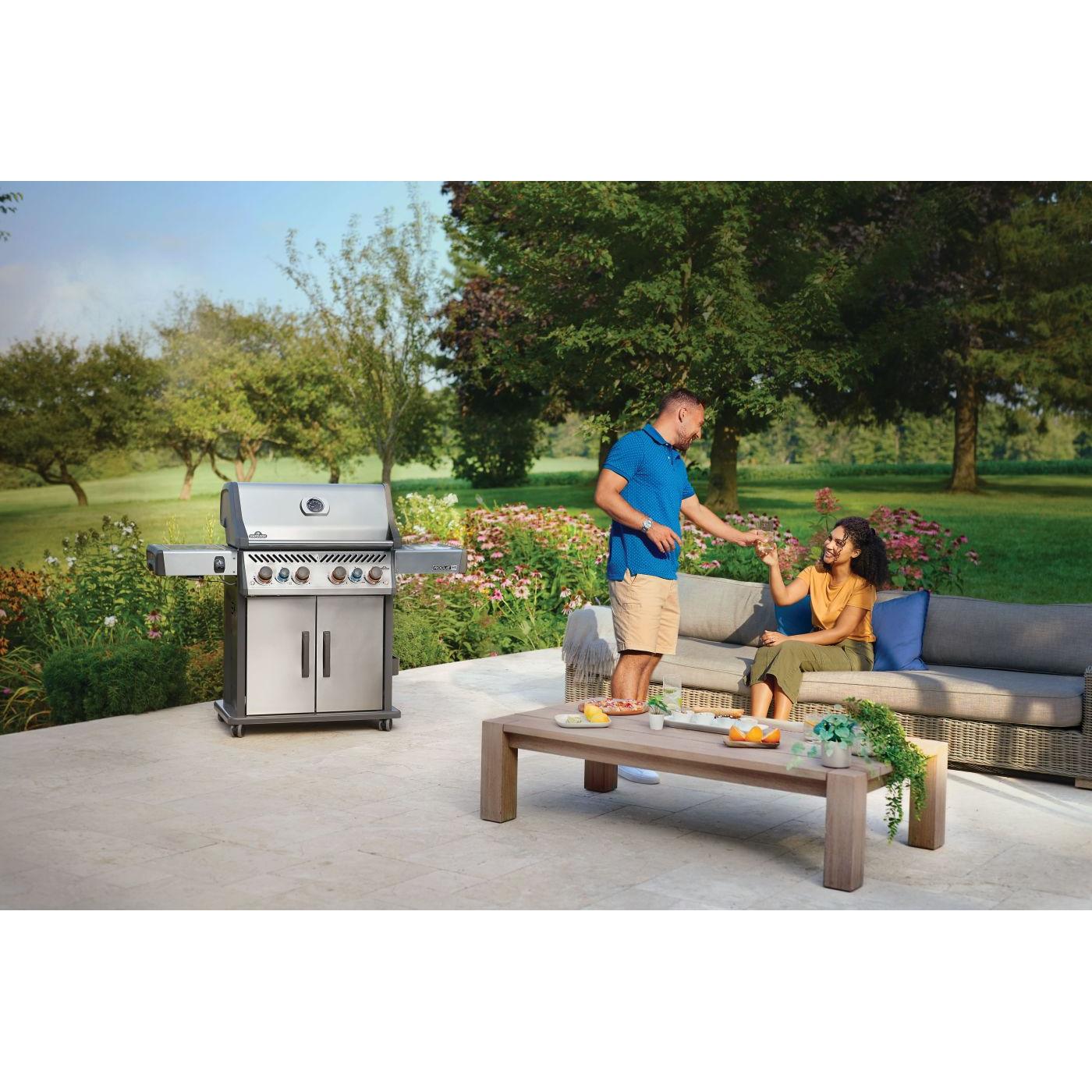 Napoleon Rogue PRO-S 525 RSIB 61" Freestanding Propane Gas Grill With Infrared Side and Rear Burner