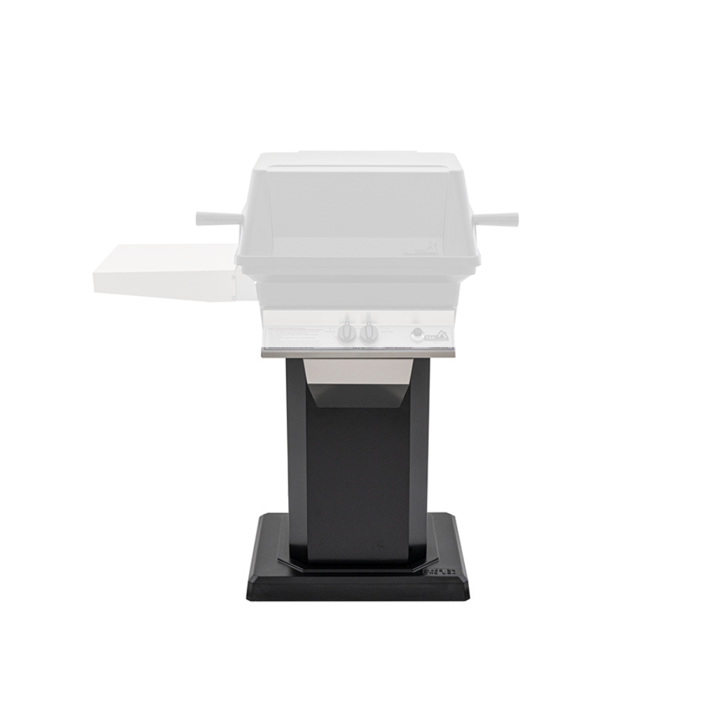 PGS "A" Series Aluminum Black Powder Coated Pedestal with Flat Patio Base