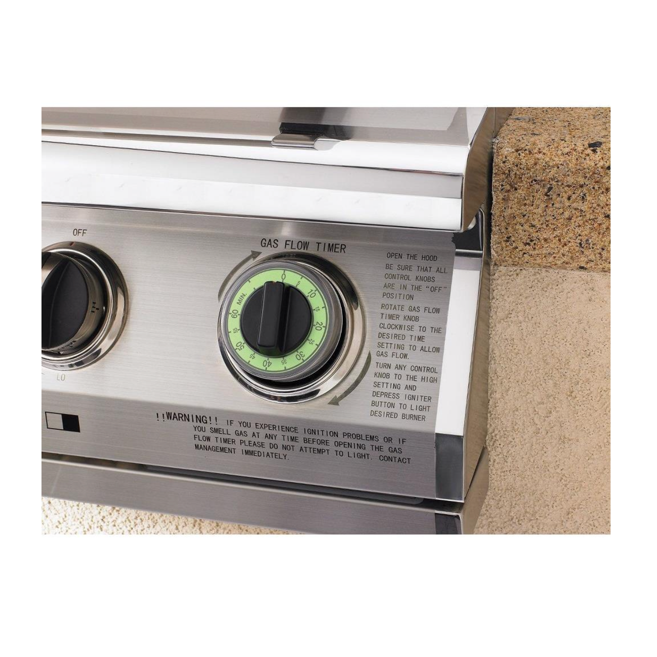 PGS Pacifica 39” Grill Head With Built in One Hour Gas Timer for Natural Gas