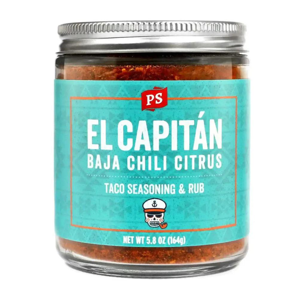 PS Seasoning 6 oz. El Capitan - Baja Chili Citrus Taco Seasoning & Rub