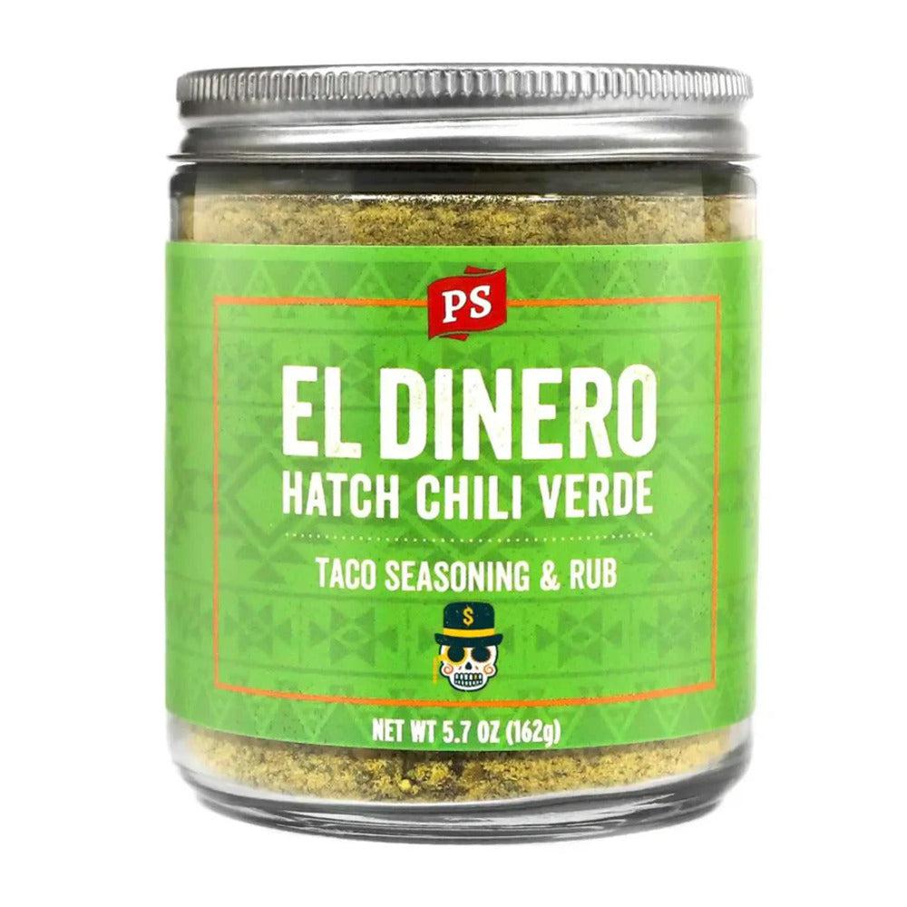 PS Seasoning 6 oz. El Dinero - Hatch Chili Verde Taco Seasoning & Rub
