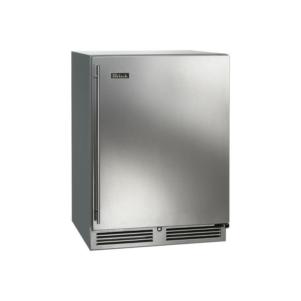 Perlick C-Series 24" Outdoor Refrigerator with Stainless Steel Solid Door Hinge Right with Lock