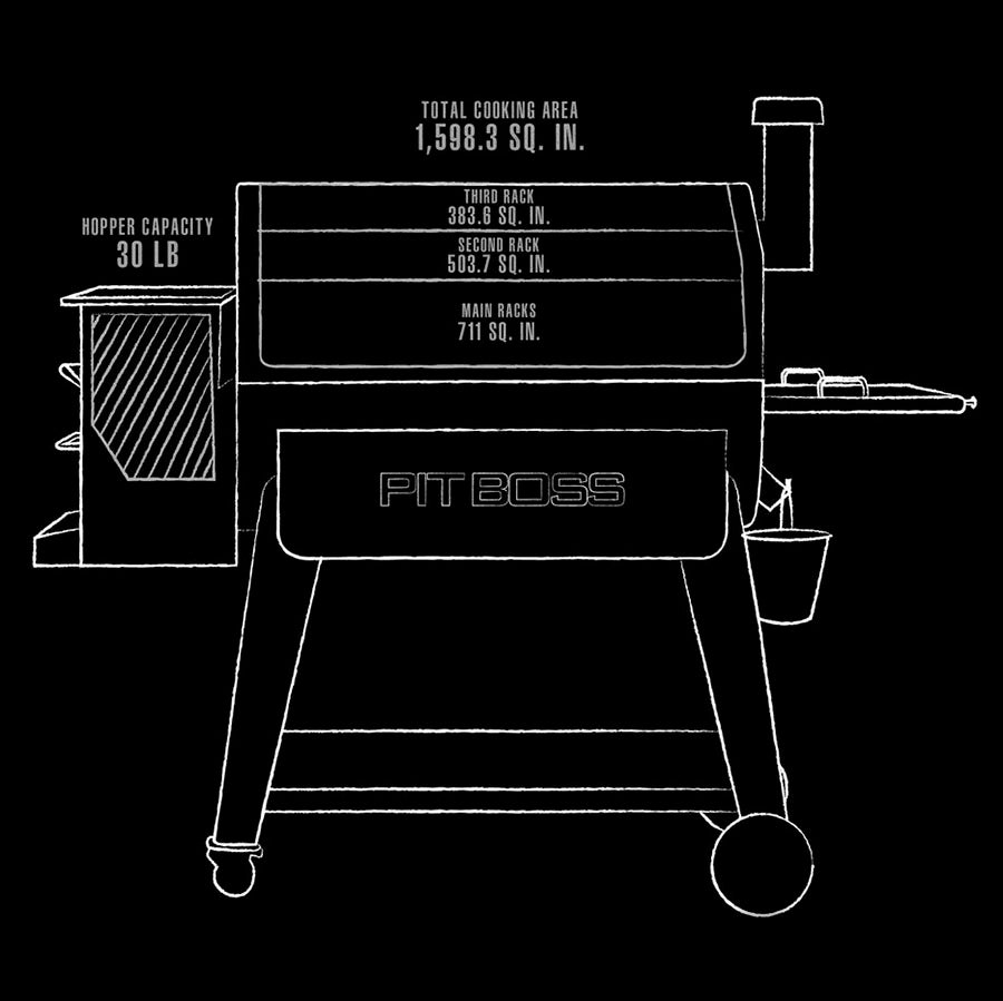 Pit Boss Sportsman 1600 64" Wood Pellet Grill With Wi-Fi and Bluetooth Wireless Capabilities