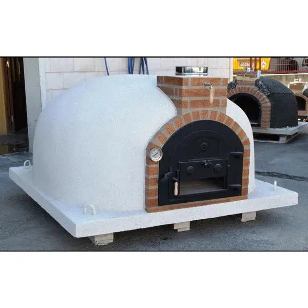 ProForno Dymús 30" Black Traditional Wood Fired Brick Pizza Oven with Cast Iron Door