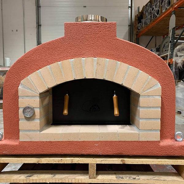 http://grillcollection.com/cdn/shop/files/ProForno-Mediterranean-PRO-30-Native-Red-Traditional-Wood-Fired-Brick-Pizza-Oven-with-Stainless-Steel-Door.jpg?v=1696142932