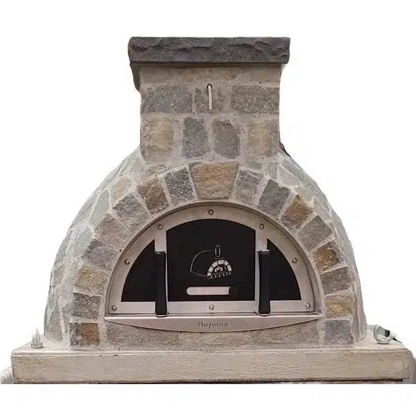 ProForno Sierra Ridge 36" Traditional Wood Fired Brick Pizza Oven with Stainless Steel Door