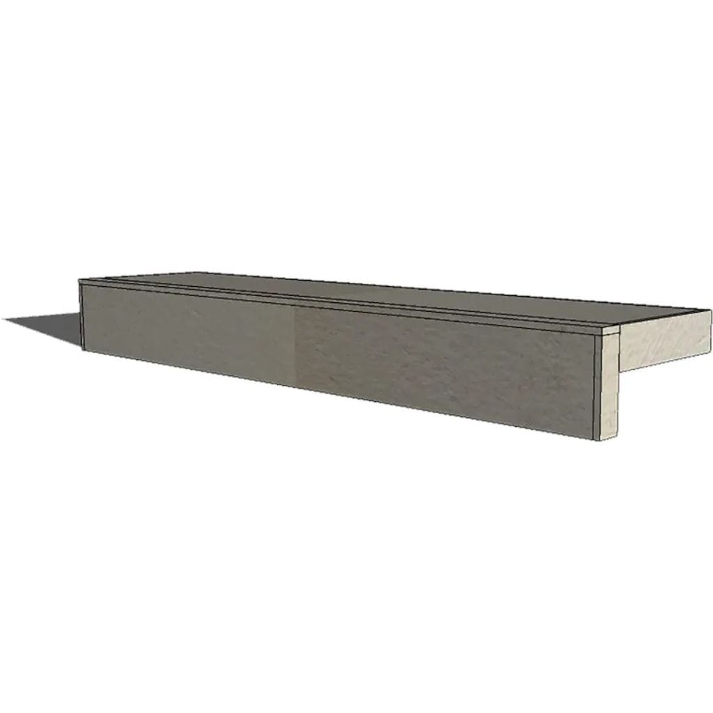 RTF Systems Universal 24" Ready To Finish Overhang Raised Bar And Backsplash