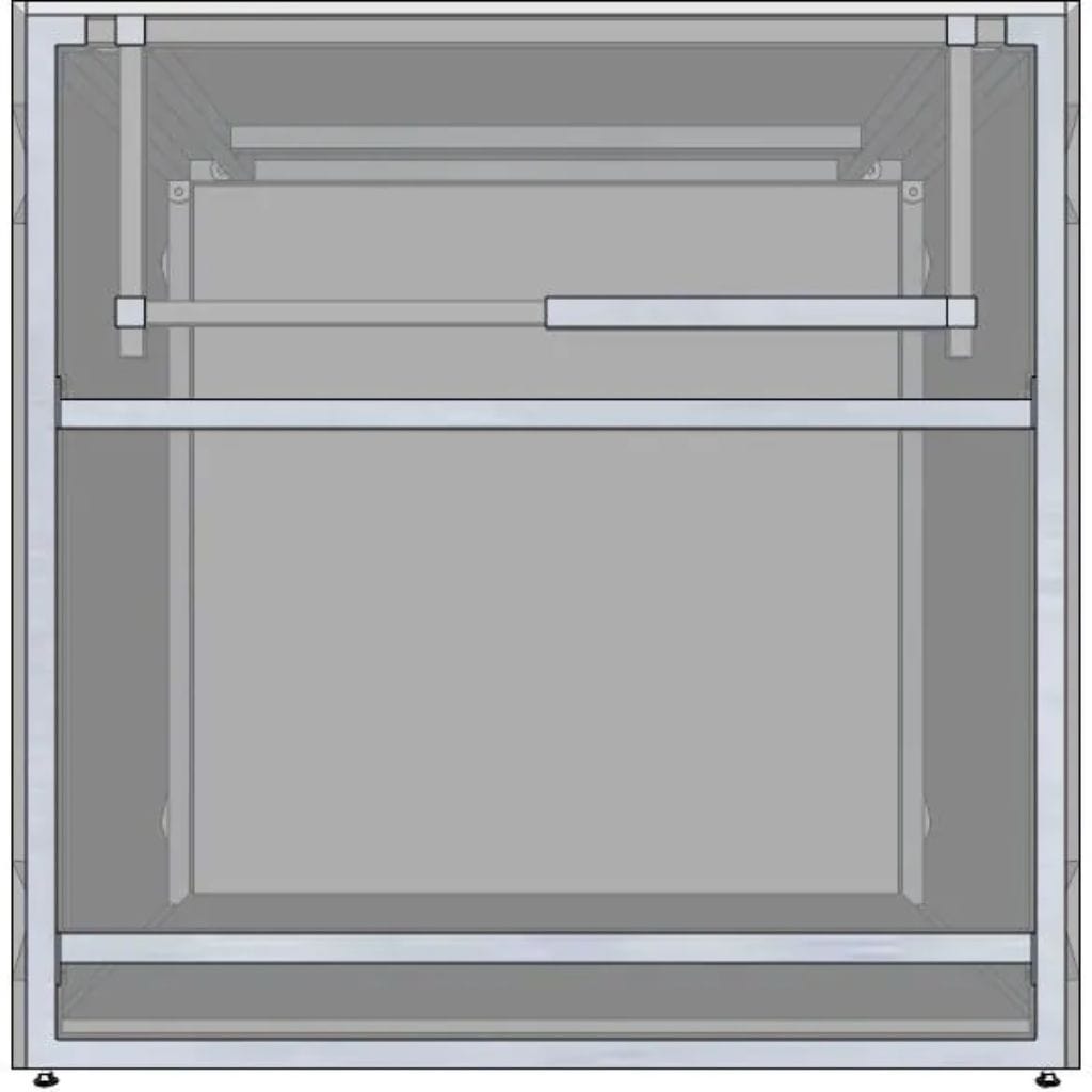 RTF Systems Universal 36" Ready To Finish BBQ Island Appliance And Storage Cabinet
