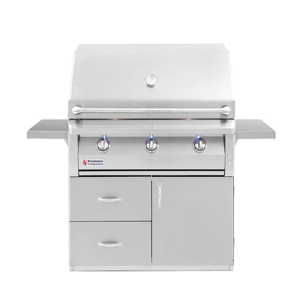 Renaissance ARG Series 36" 3-Burner Freestanding Liquid Propane Gas Grill