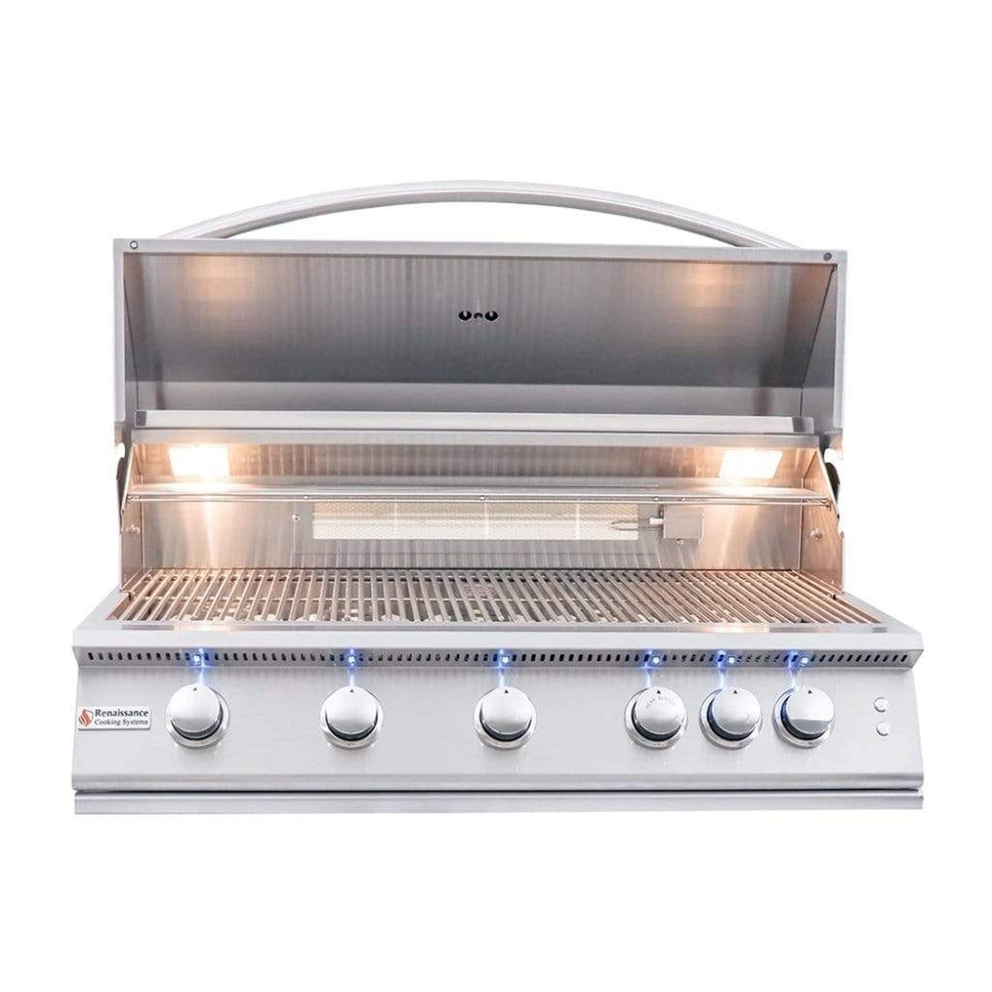 Renaissance Premier L Series 40" 6-Burner Built-In Natural Gas Grill With LED Lights