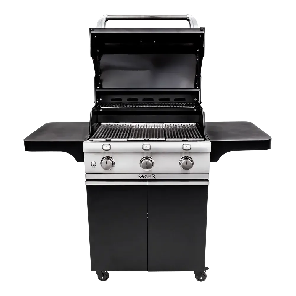 Saber Deluxe Black 3-Burner Freestanding Gas Grill