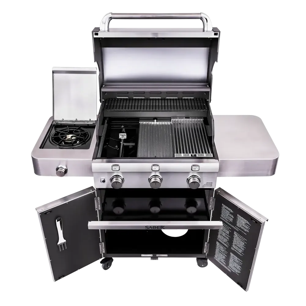 Saber Grills Deluxe Stainless 3-Burner Freestanding Gas Grill