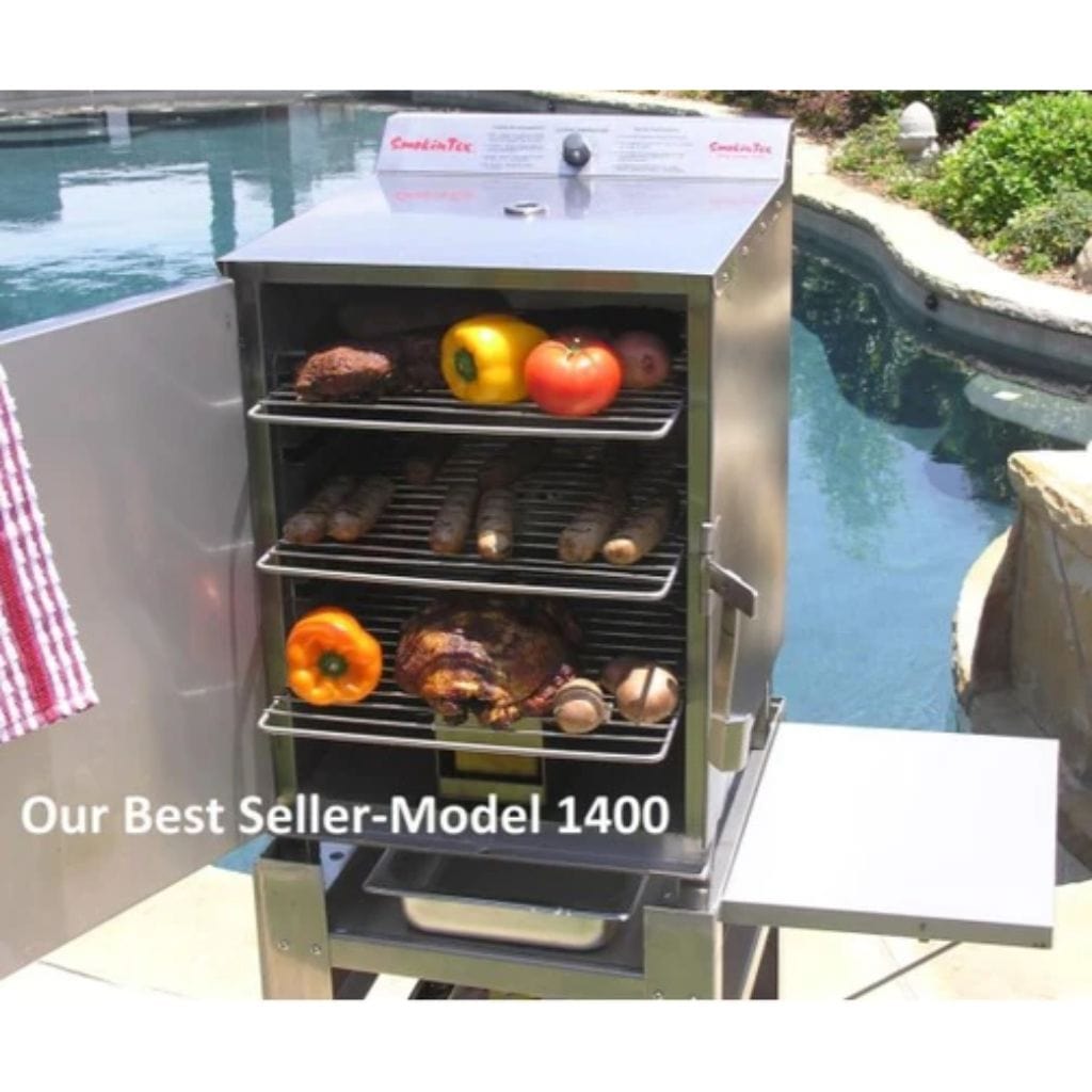 SmokinTex 17" Stainless Steel 1400 Pro Series Residential BBQ Electric Smoker