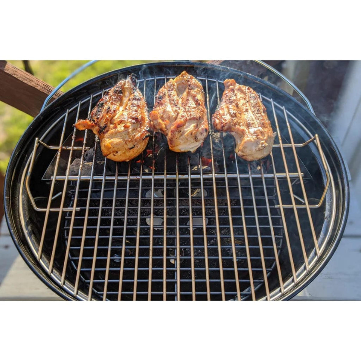 Sns Grills Stainless Steel Slow ‘N Sear Charcoal Basket for 18" Kettle Grill