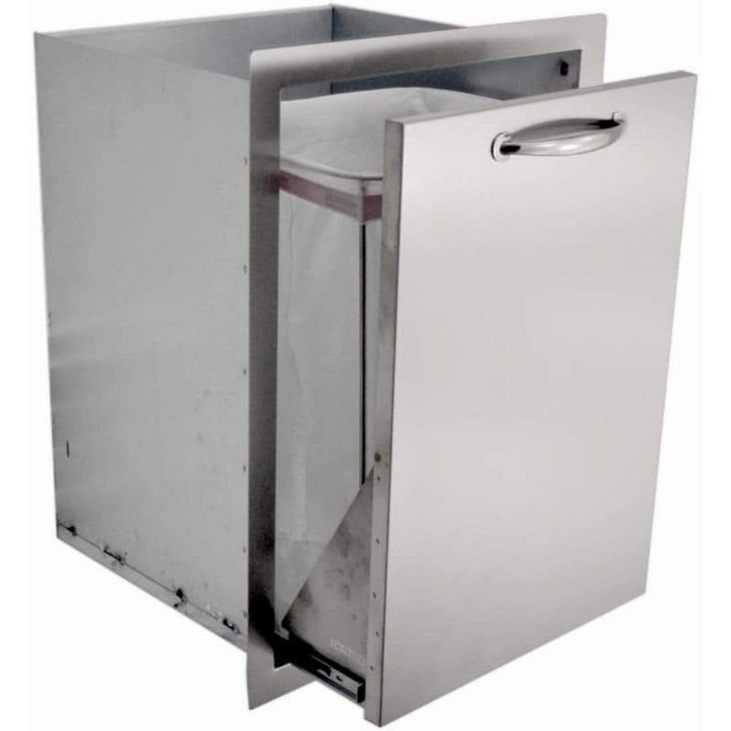 Sole Gourmet 20" Stainless Steel Enclosed Flat Frame Trash Drawer