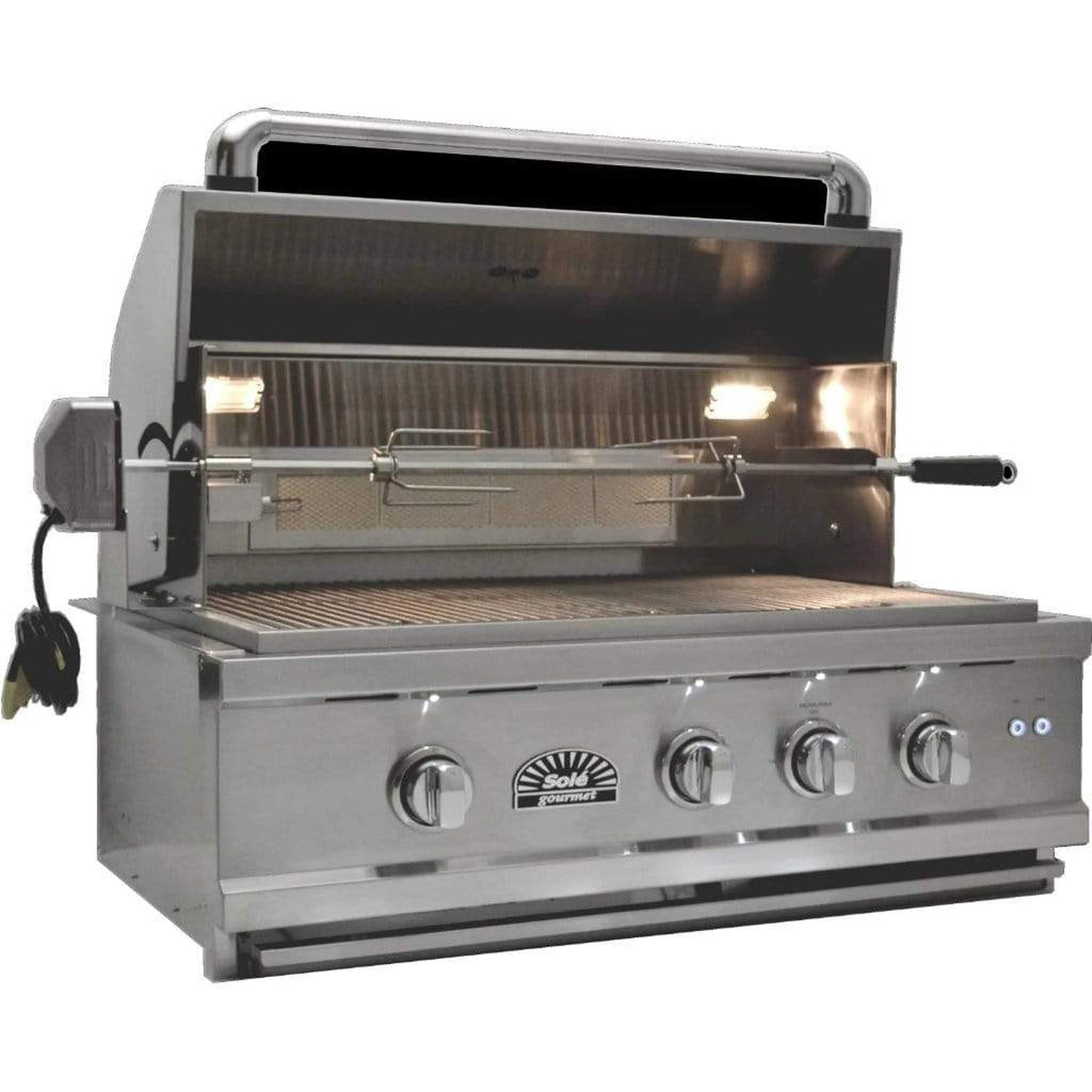 Sole Gourmet Luxury Series 30″ 3-Burner Built-In Natural Gas Grill With Infrared Rear Burner