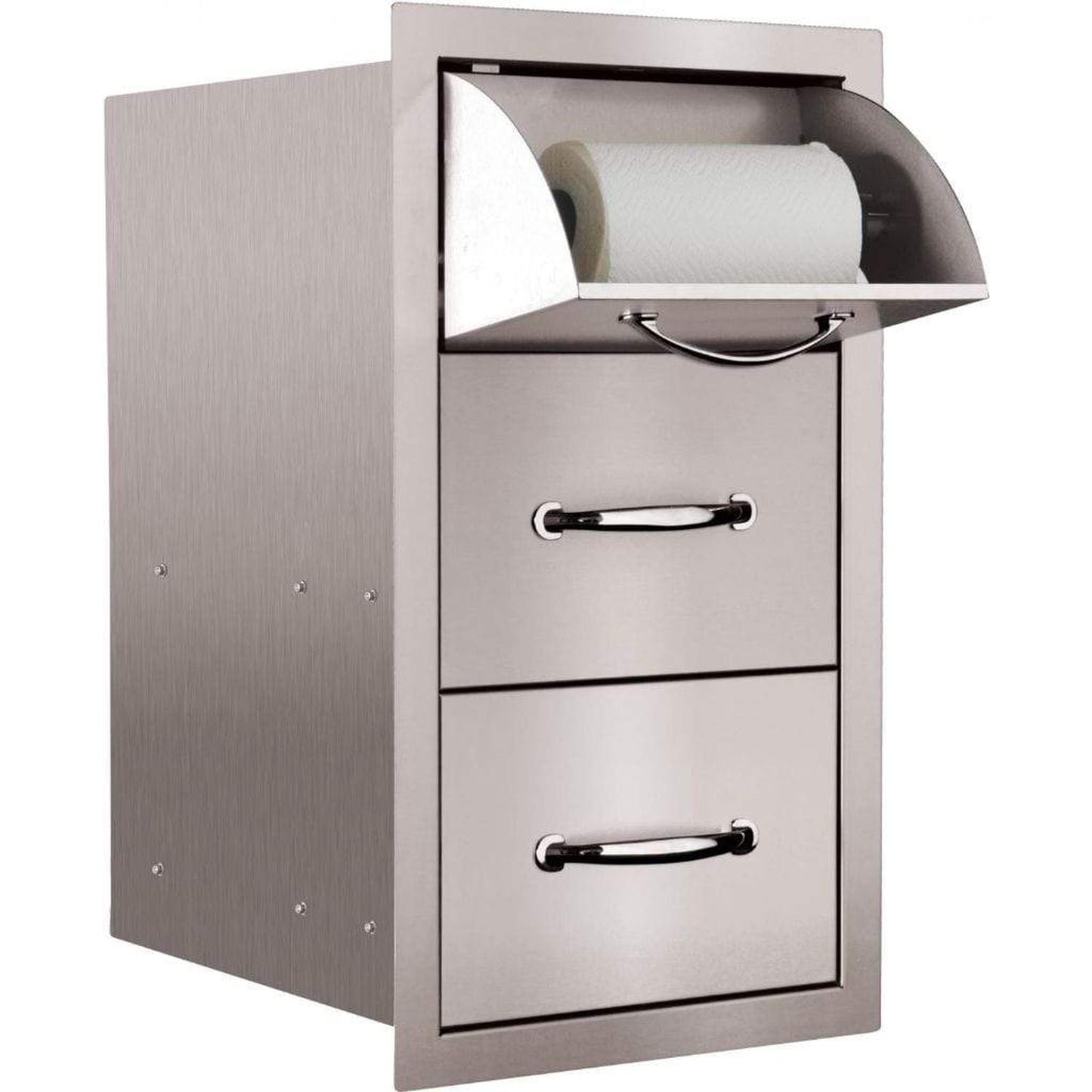 Summerset 17" Stainless Steel Vertical 2-Drawer & Paper Towel Holder Combo