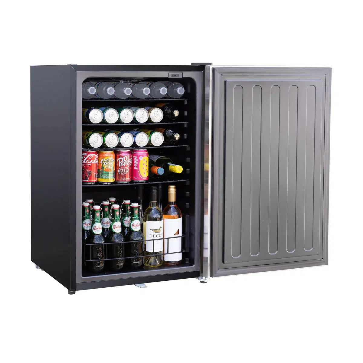 Summerset 22" 4.1C Deluxe Outdoor Approved Compact Refrigerator With Stainless Steel Door & Left Handle