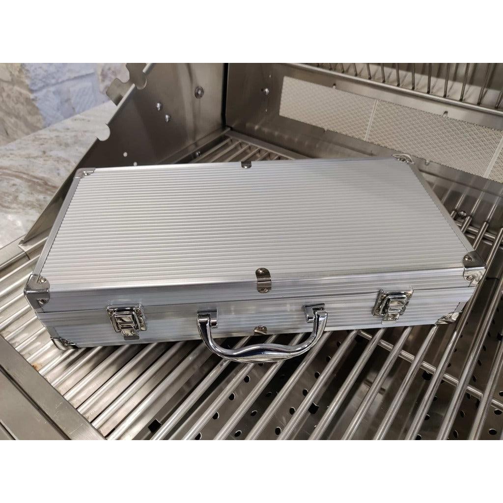 Sunstone 10 Piece Stainless Steel BBQ Tool Set with Carry Case