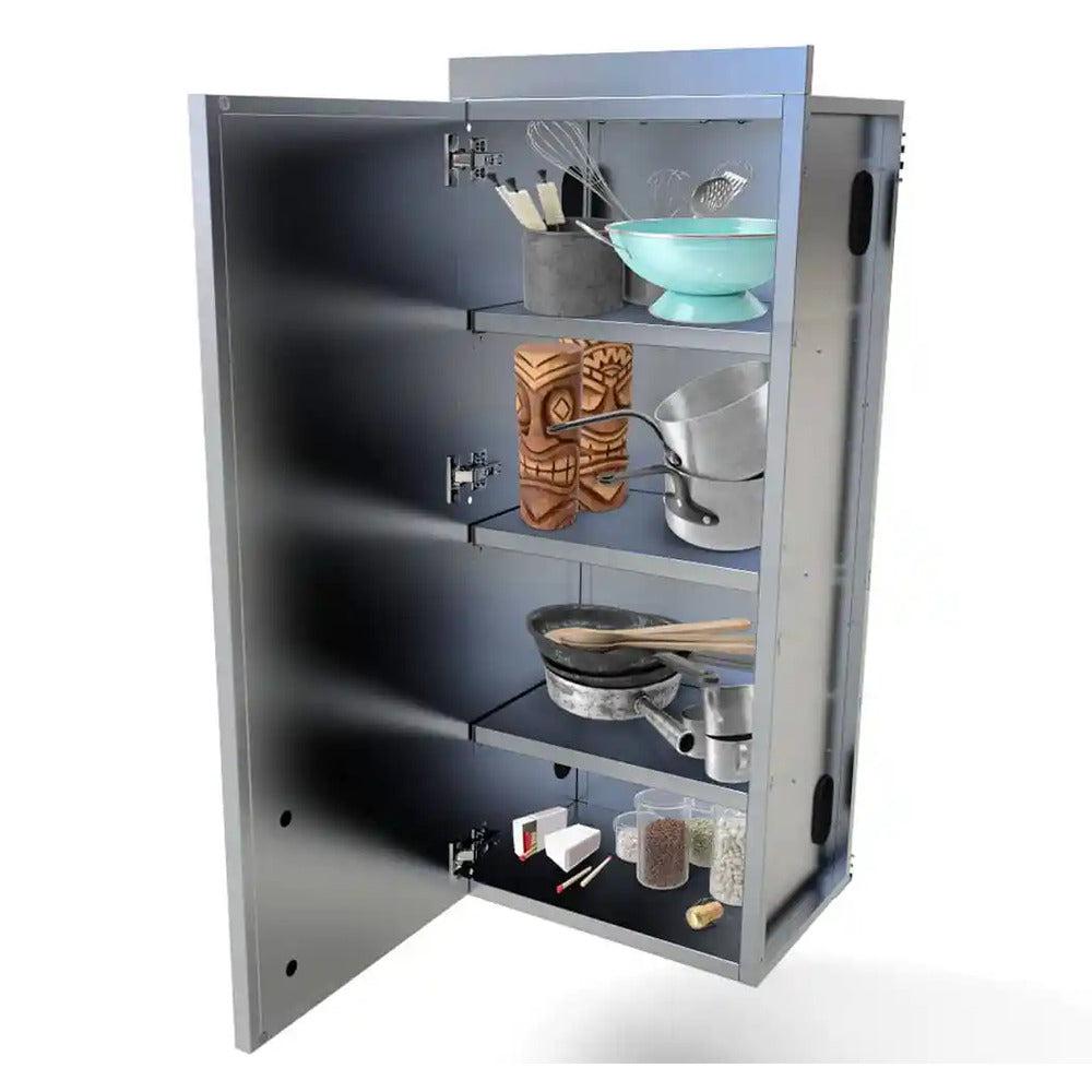 Sunstone 18" Stainless Steel Full Height Left Swing Door Cabinet