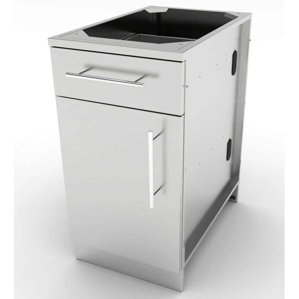 Sunstone 18" Stainless Steel Right Swing Door Cabinet w/Top Drawer & Shelf