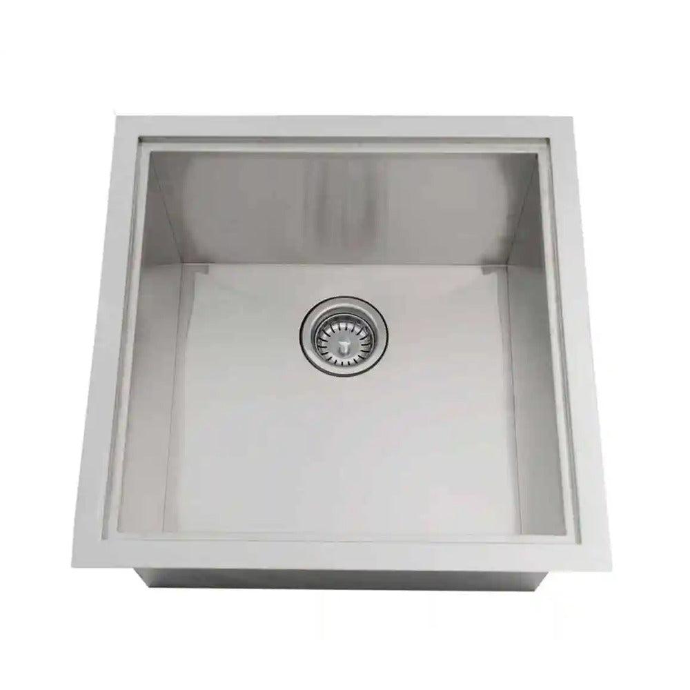 Sunstone 20" x 12" Stainless Steel Single Basin Sink with Cover