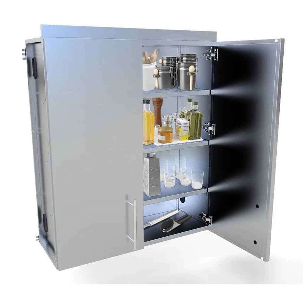 Sunstone 36" Stainless Steel Full Height Double Door Cabinet w/Four Shelves