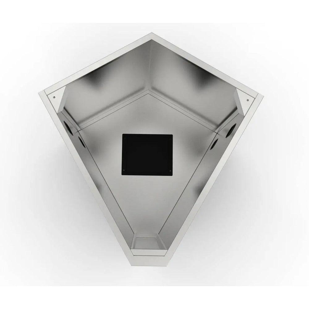 Sunstone 60 Degree Stainless Steel Corner Cabinet with Utility Access