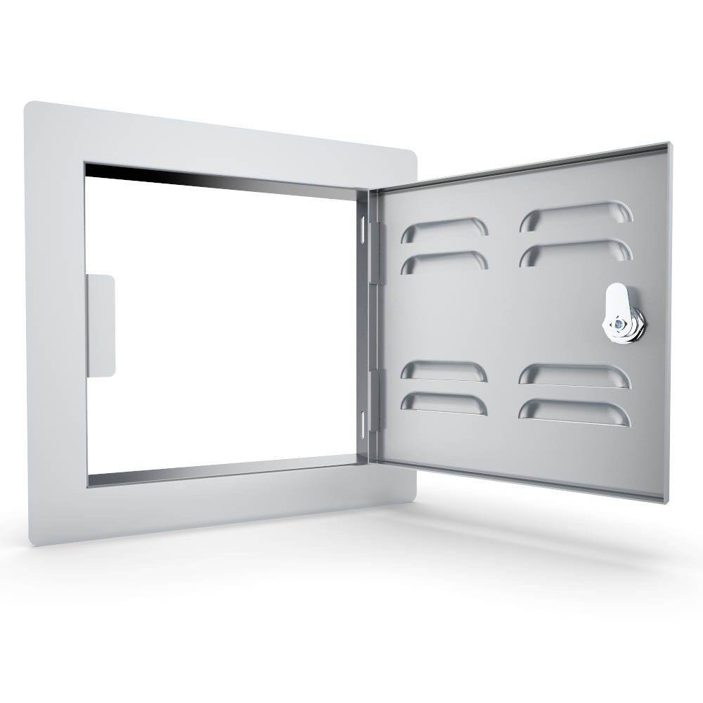 Sunstone Classic Series 12" x 12" Stainless Steel Right Swing Vented Door