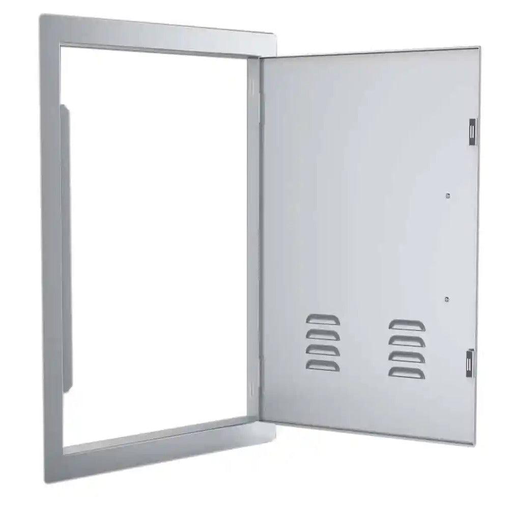 Sunstone Classic Series 17" x 24" Stainless Steel Right Swing Vertical Vented Door