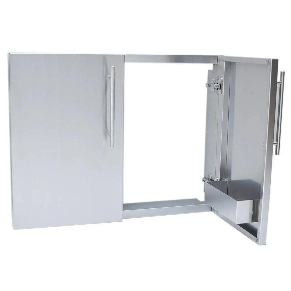 Sunstone Designer Series 42" Stainless Steel Multi-Configurable Double Door with Door Shelves